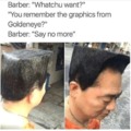 Goldeneye haircut