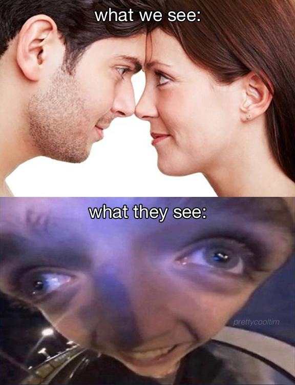 Them: chill. Me: what are those eyes saying? - meme