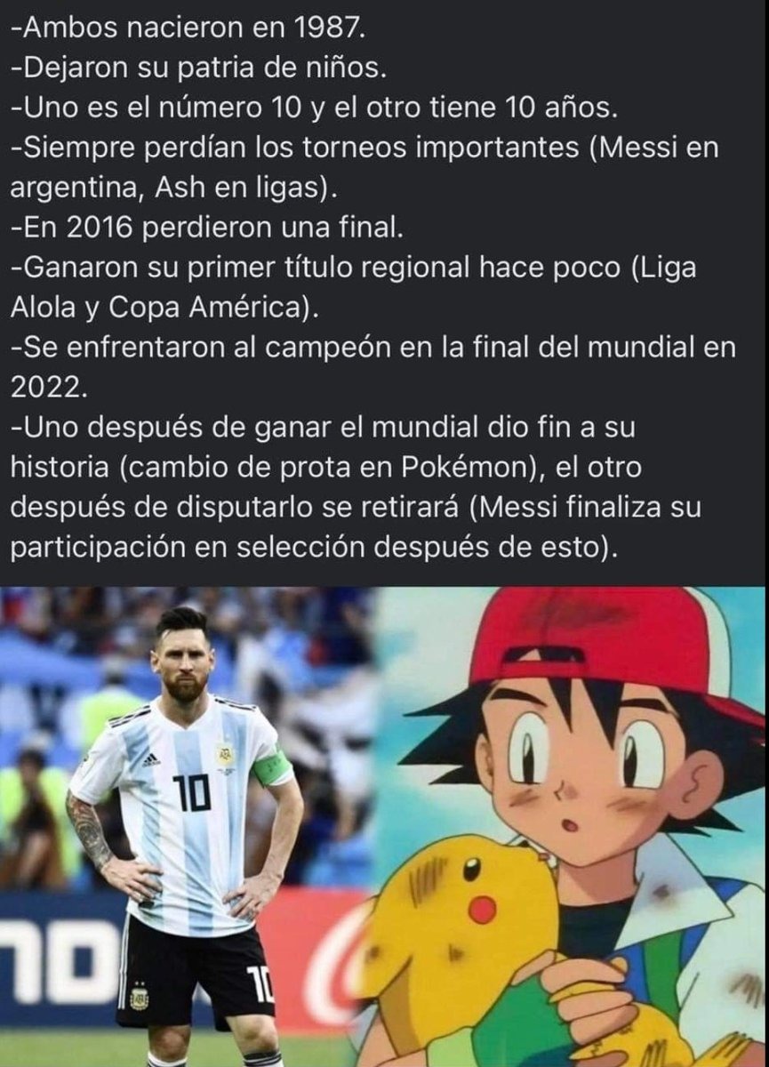 La única diferencia es que Messi es Hetero pero Ash no - meme