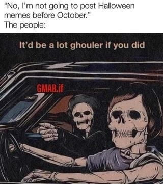 Halloween memes on October
