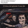 Halloween memes on October