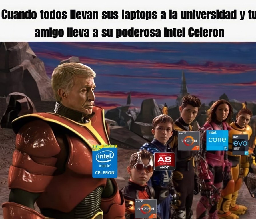 Un intel celeron humilde - meme