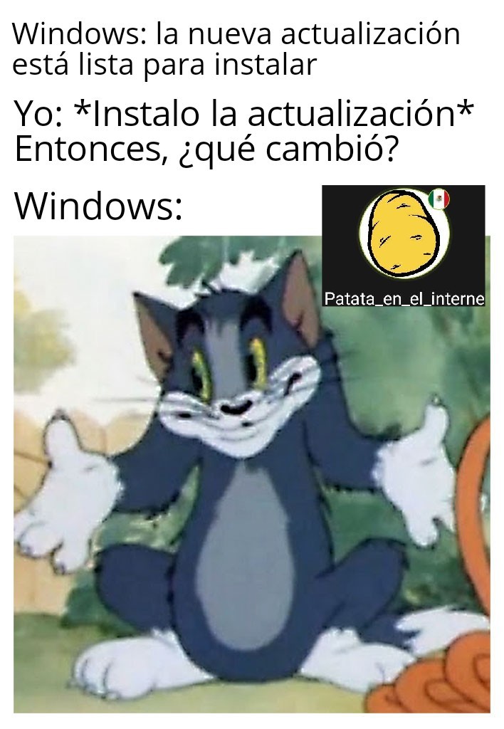 Windows actualización - meme