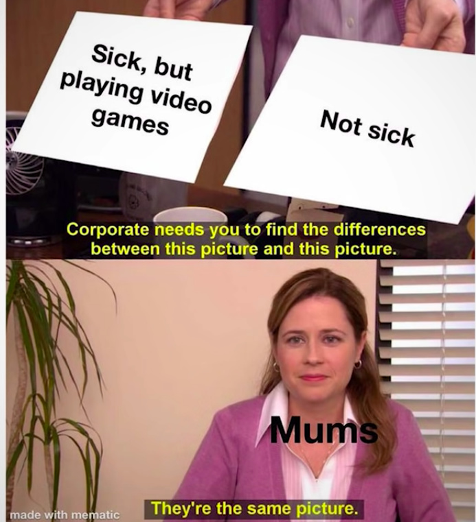 suck or sick. HA - meme