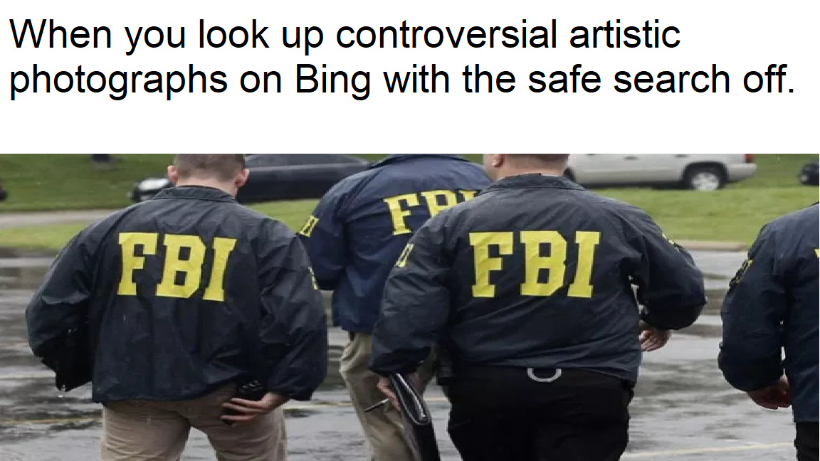 Was writing a paper on controversial art and that shit came up. Look it up at your own risk. - meme