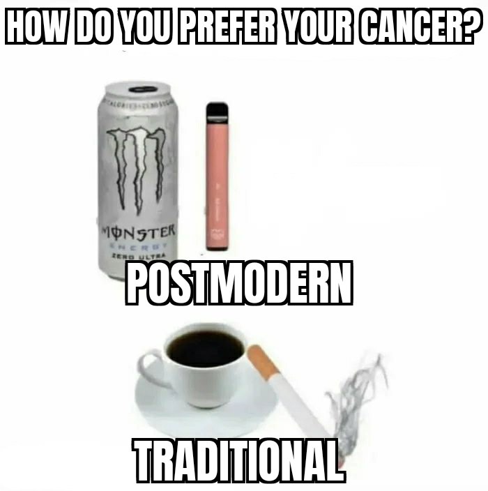 Vintage carcinogenesis - meme