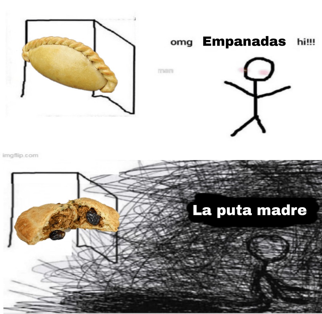 odio las empanadas con pasas - meme