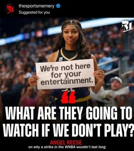 WNBA players striking like: who gonna watch us then? - meme