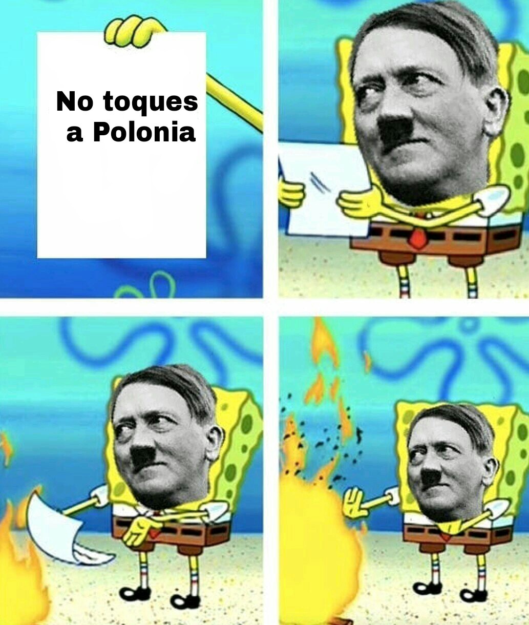 Hitler no toques Polonia - meme