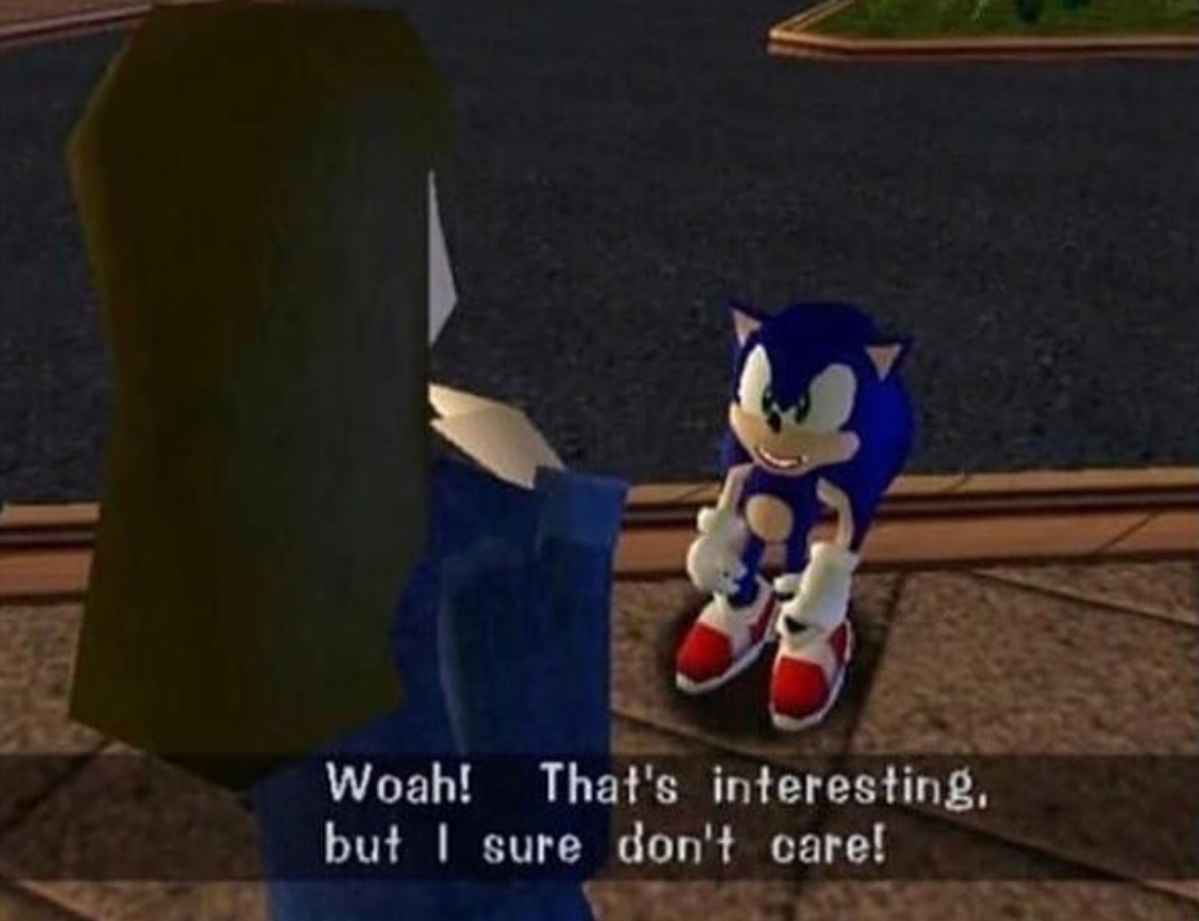 Whenever they tell me Sonic dosent exist - meme