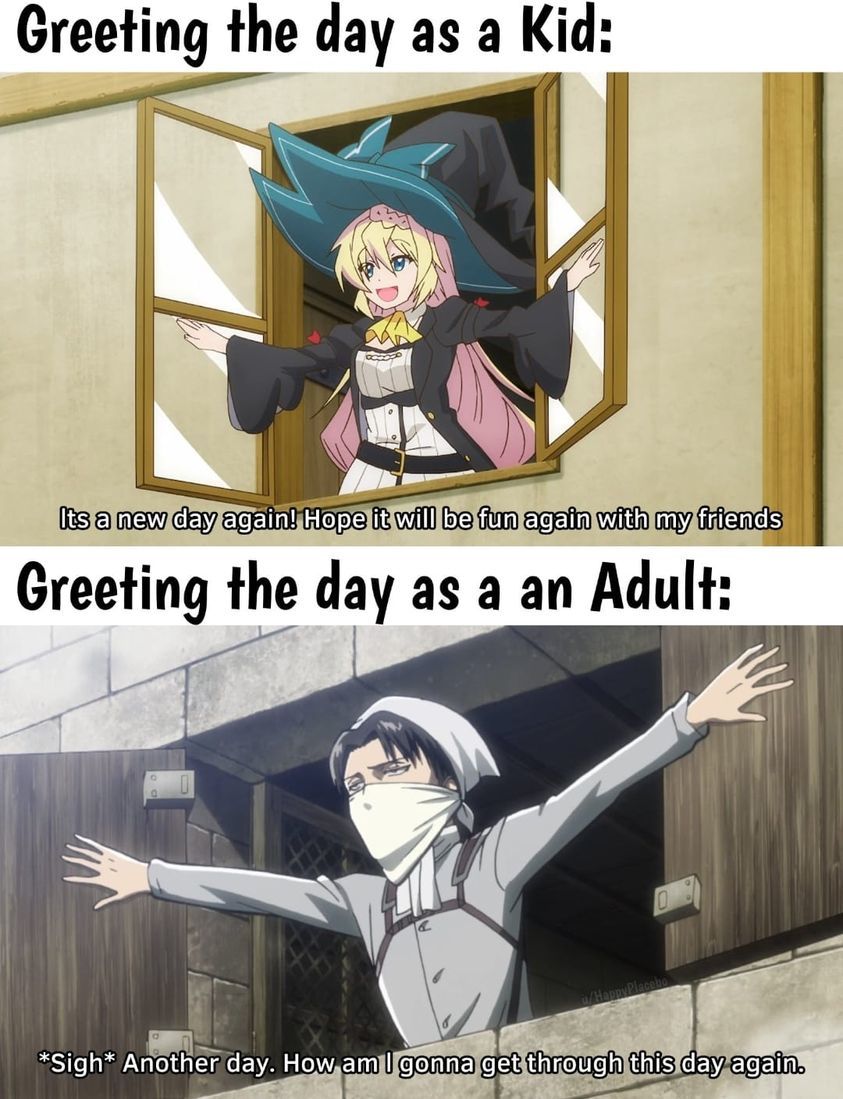 Greeting the day - meme