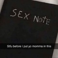 Sex note
