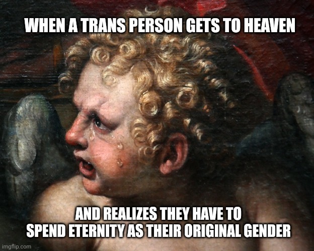 none of that bullshit in heaven - meme