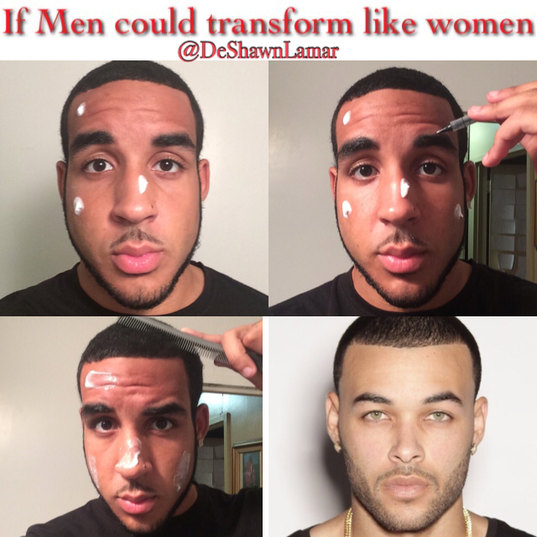 If men could use makeup - meme