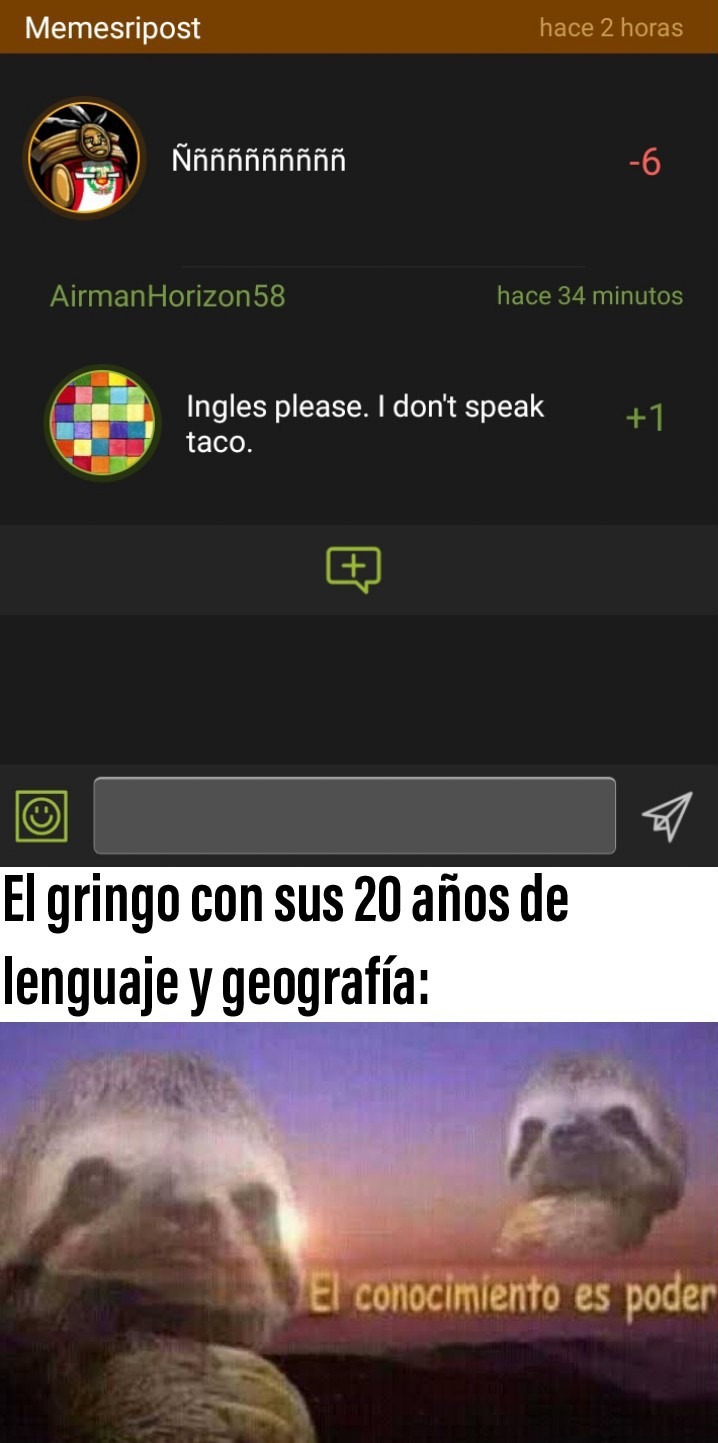 Aventuras del server gringo - meme