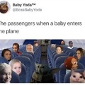 Baby entering the plane