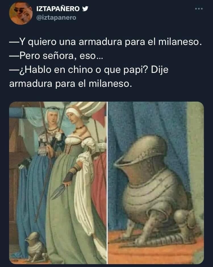 Armadura para la milanesa - meme