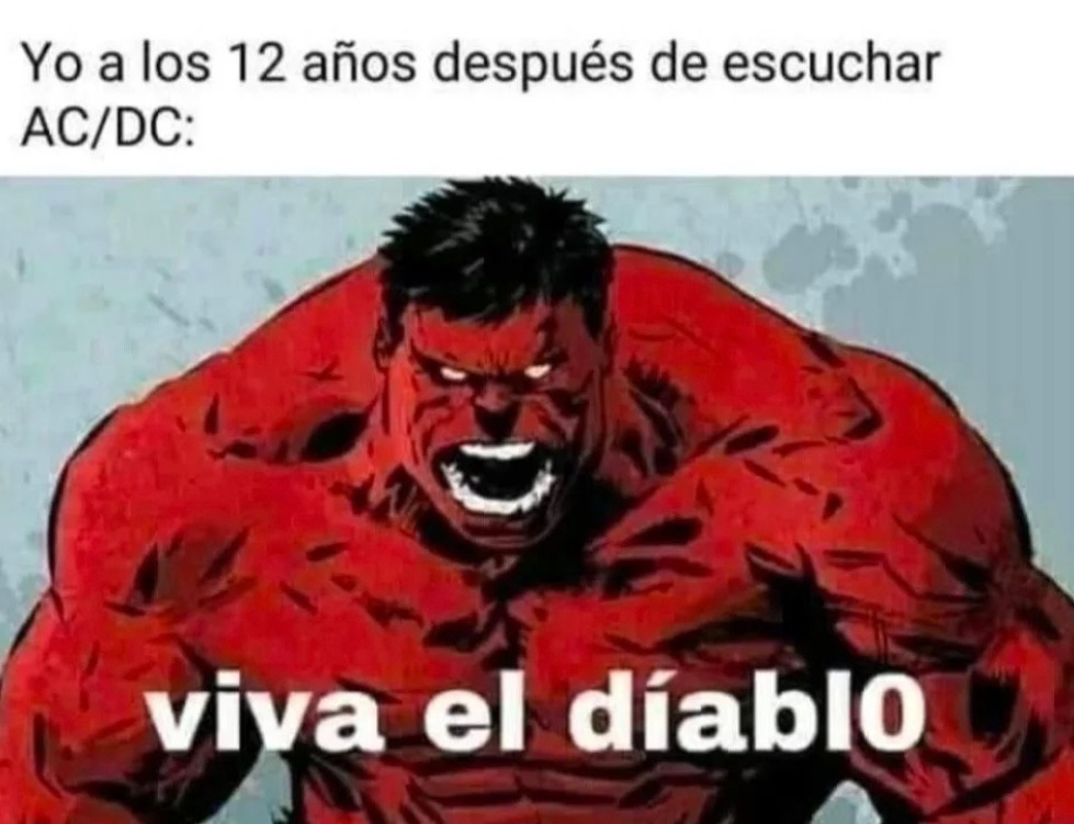AC/DC = Viva el diablo - meme