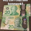 sorry, but Canadian money tastes like maple syrup, thank you eh