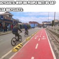 Why do people hate bicyclists?
