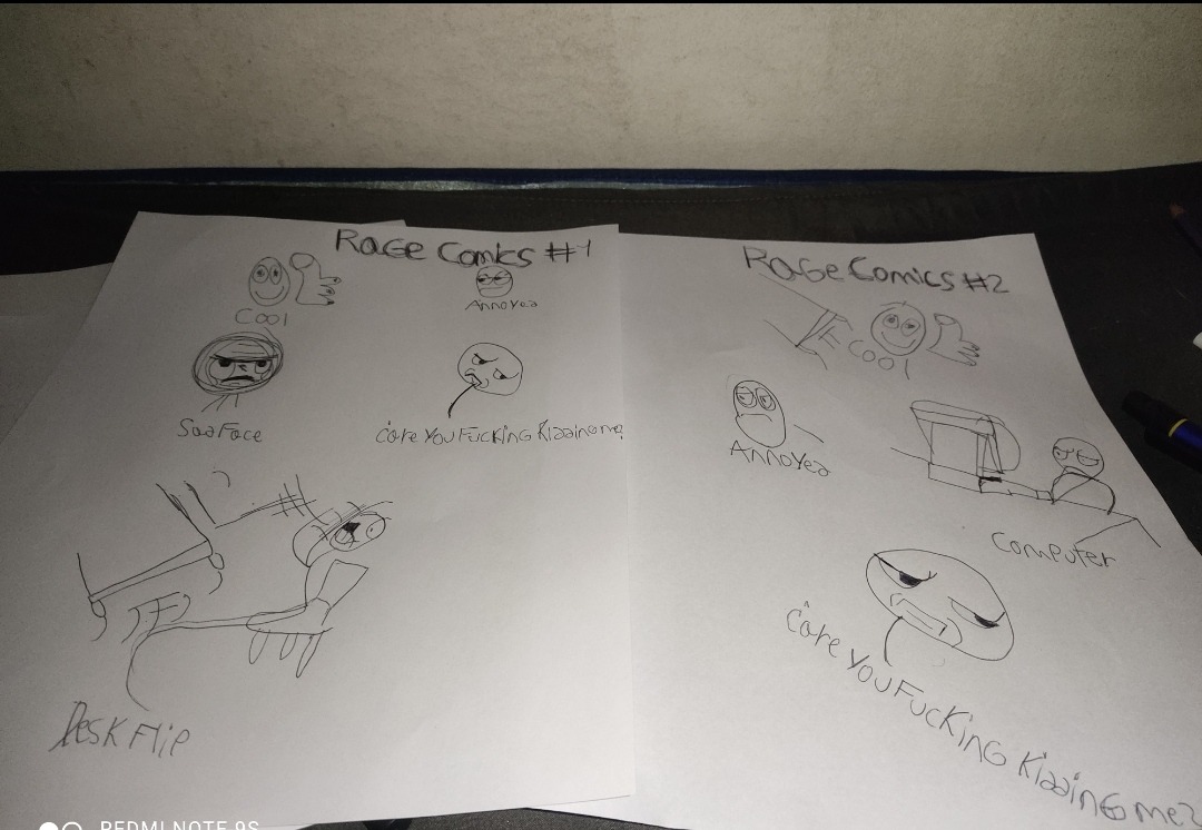 Dibujos que hice porque estaba aburrido :happy: (PD, los títulos me lo inspiré en Cuanto Cabron :cool: - meme