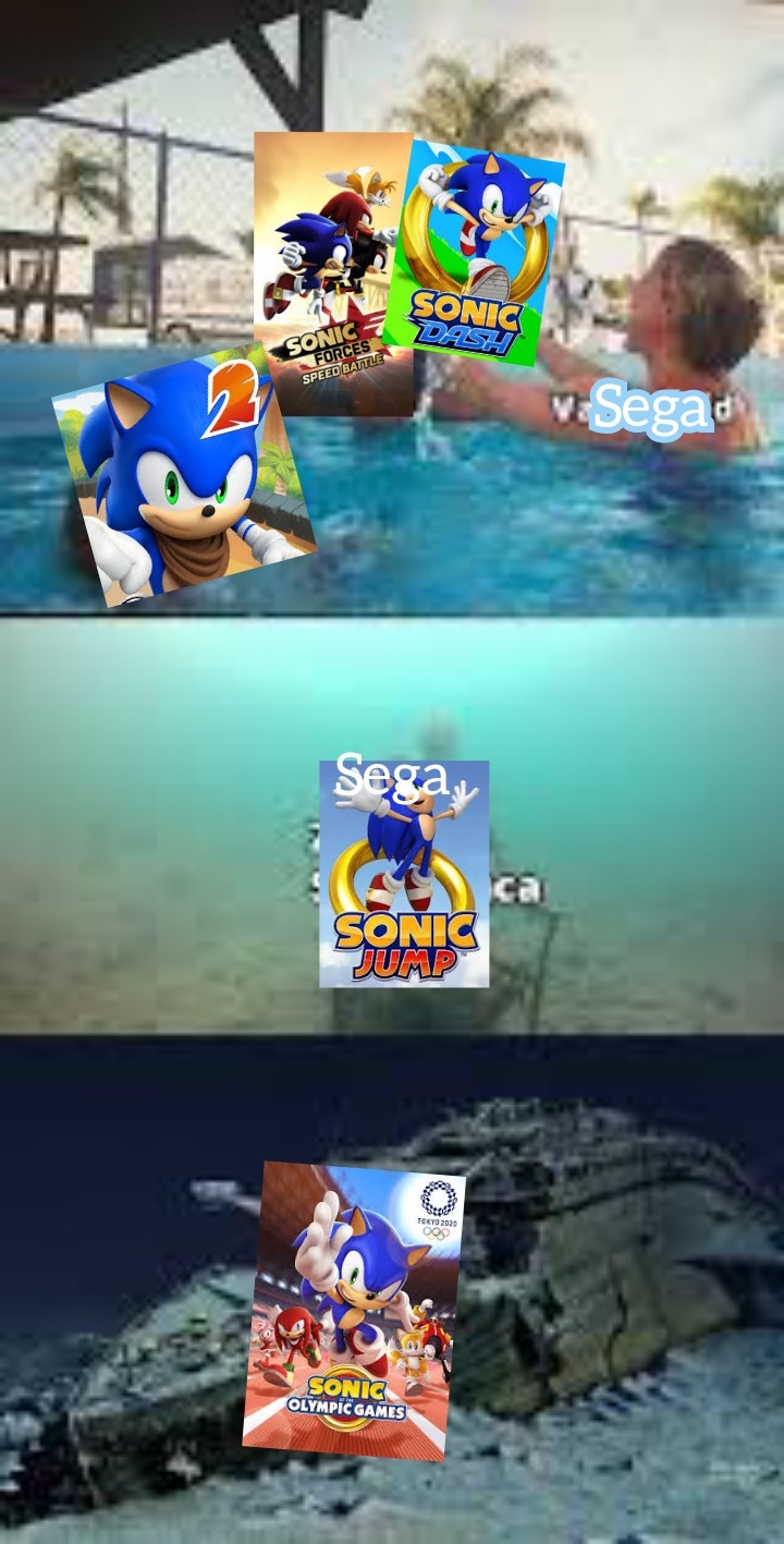 Sega eligiendo los juegos de móviles - meme