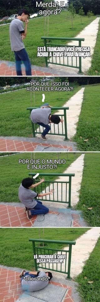 Jogos de Terror e RPGs são mestres nisso - meme