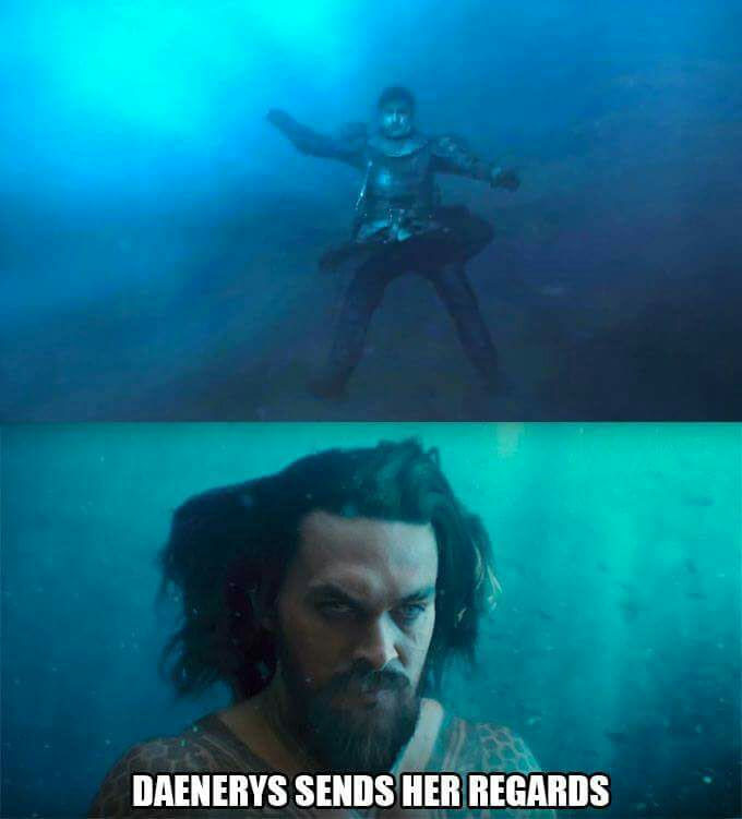 Aquaman is the new lord of light - meme