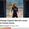 Cosmic Karen. Fighting the patriarchy and evil managers