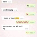 Hey send me a pig
