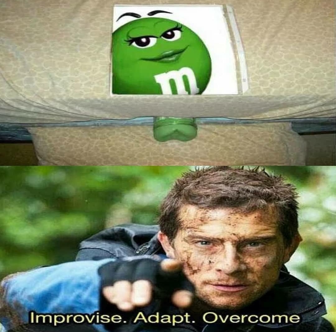 That green m&m is gonna turn vanilla real soon - meme