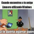El de Linux pasandose a Windows, un clásico