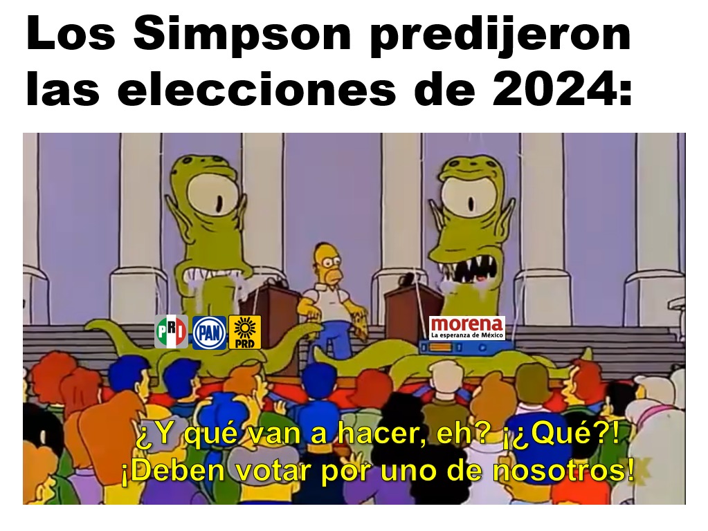 Los simpson predijeron las elecciones de 2024 - meme
