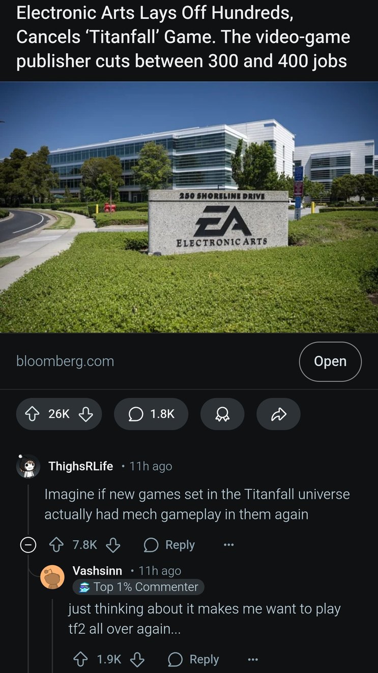 EA cancels Titanfall again and fires everyone, classic - meme