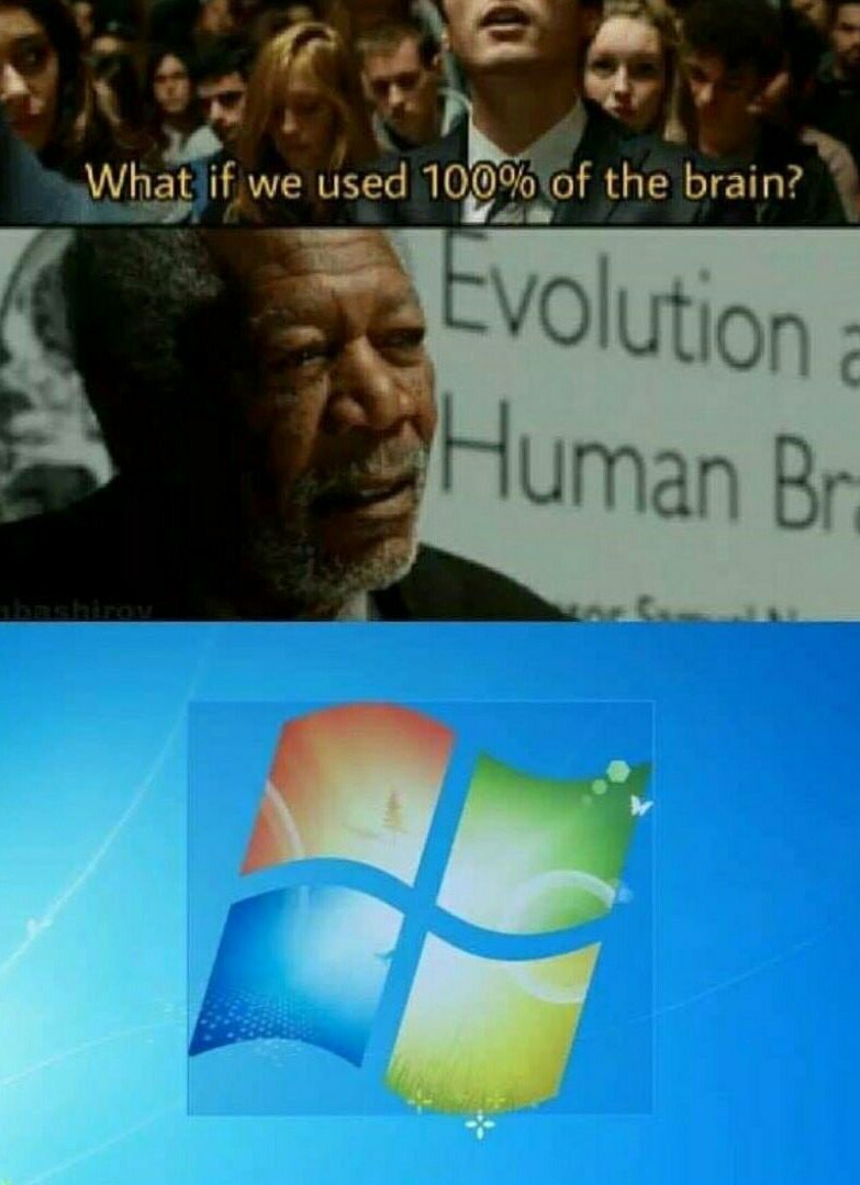 Windows wallpapers are the shit - meme