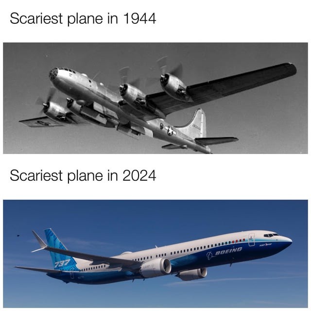 Scariest plane in 2024 - meme