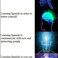 You can probably guess why I learned spanish (I didn't actually learn spanish)