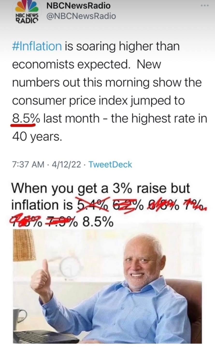 But, but, Inflation is good. Jen Nut Psaki told me I'm good - meme