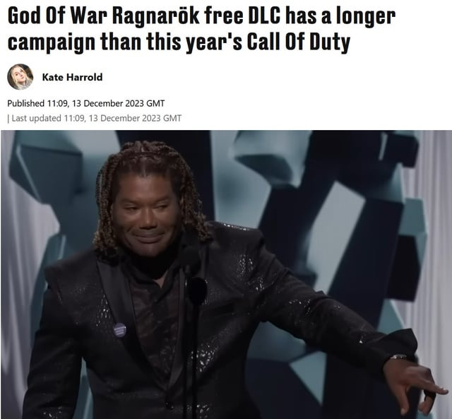 God Of War Ragnarok free DLC news - meme