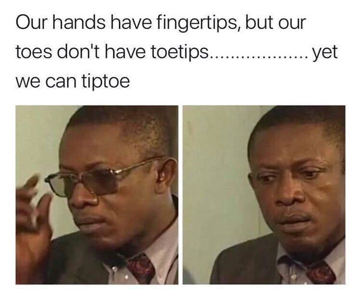 No toe tips - meme