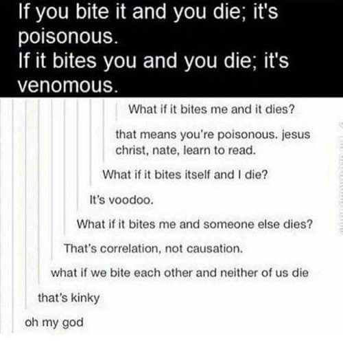 But what if I bite and everyone dies? - meme