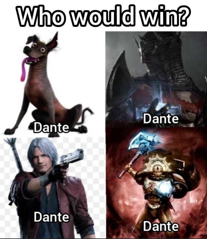 Cuál Dante ganara - meme