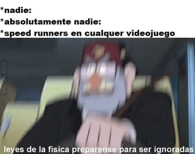 Speed runners en videojuegos - meme