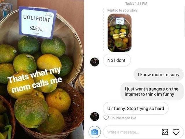 Ugly fruit - meme