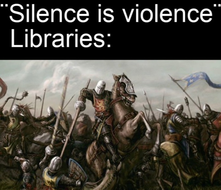 the damn elites won’t let me bring my horse into the library - meme