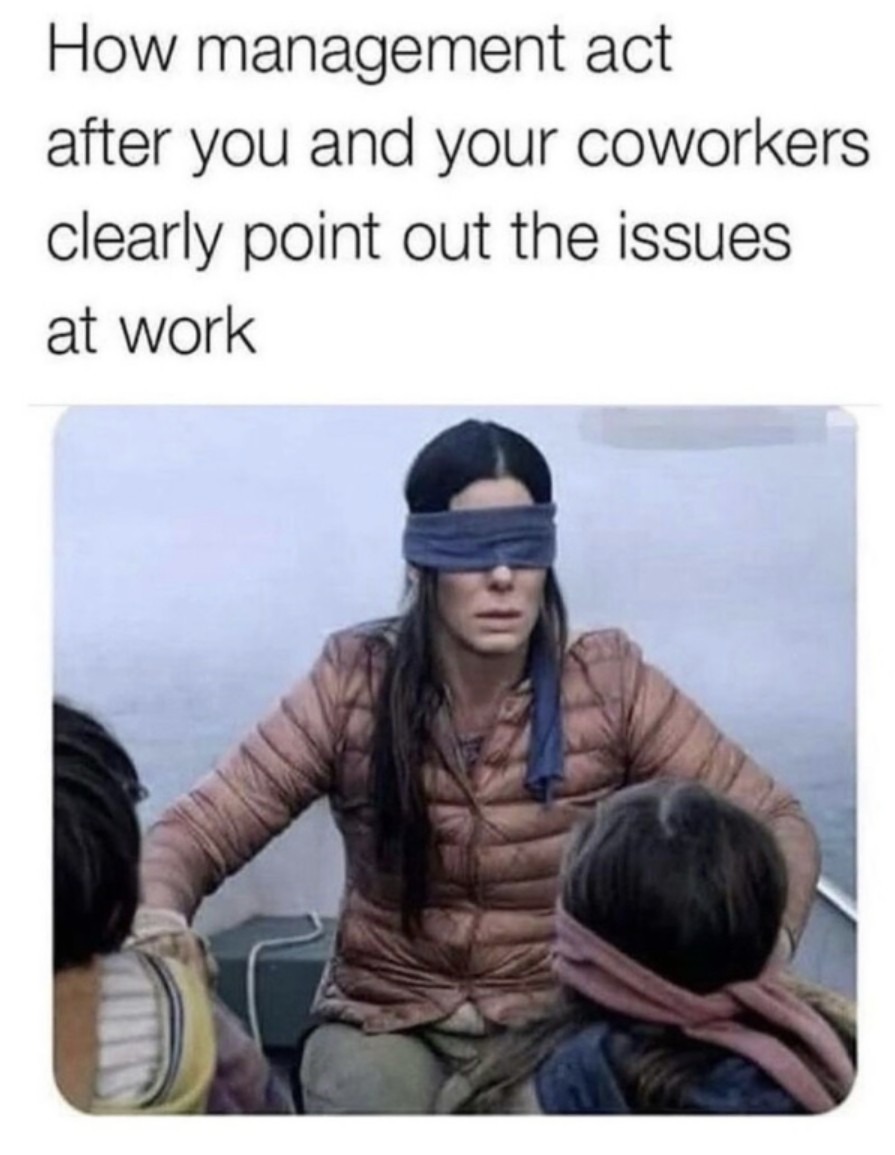 Issues at work - meme