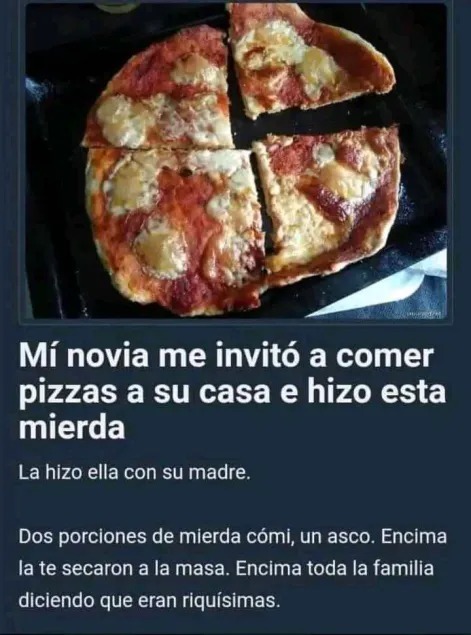 Rateando la comida de mi novia - meme