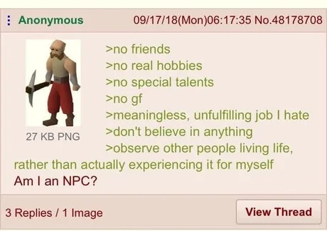 maybe i am a NPC - meme