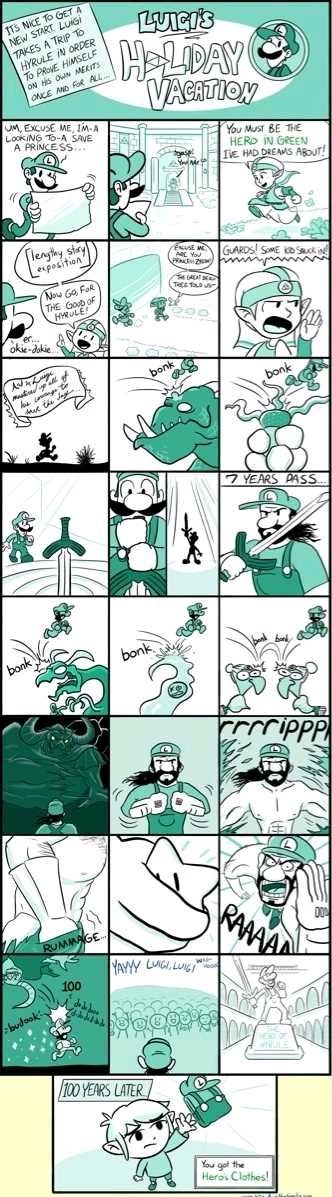 A Luigi to the past. - meme