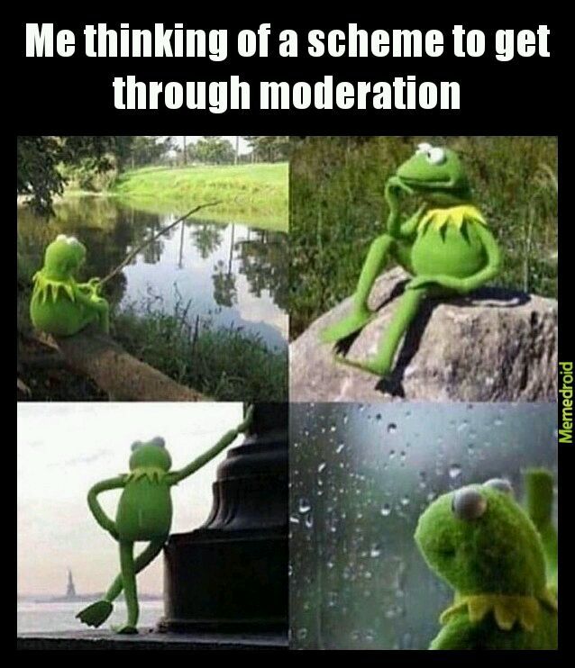 I'm being bullied by moderation - meme
